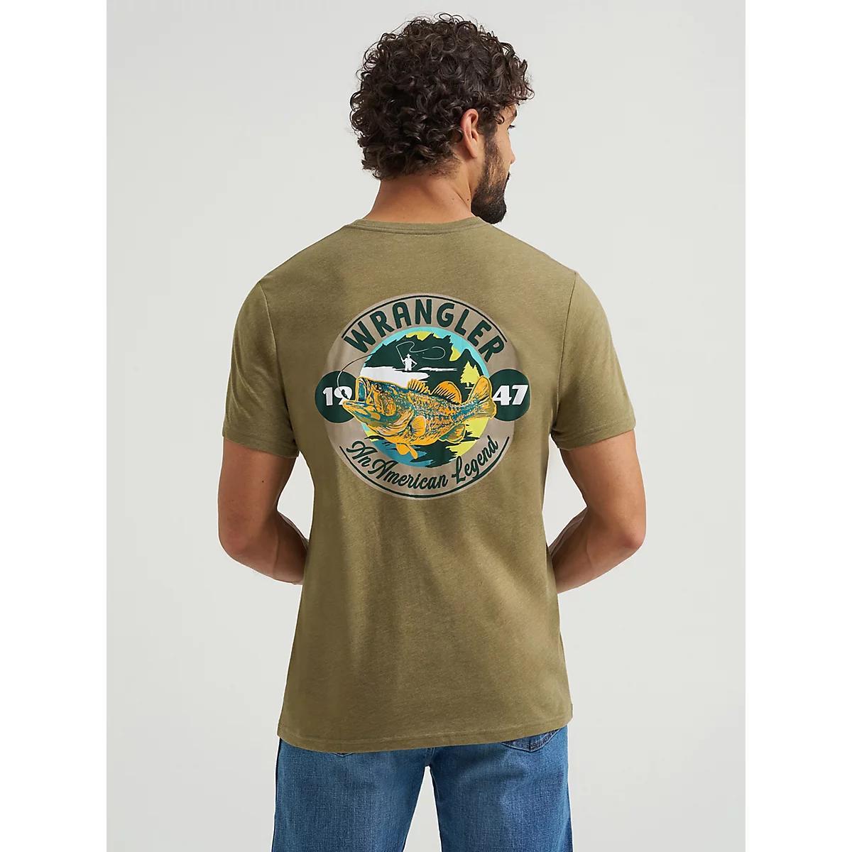 Men's Wrangler Back Graphic T-Shirt in Pale Gold Product Image