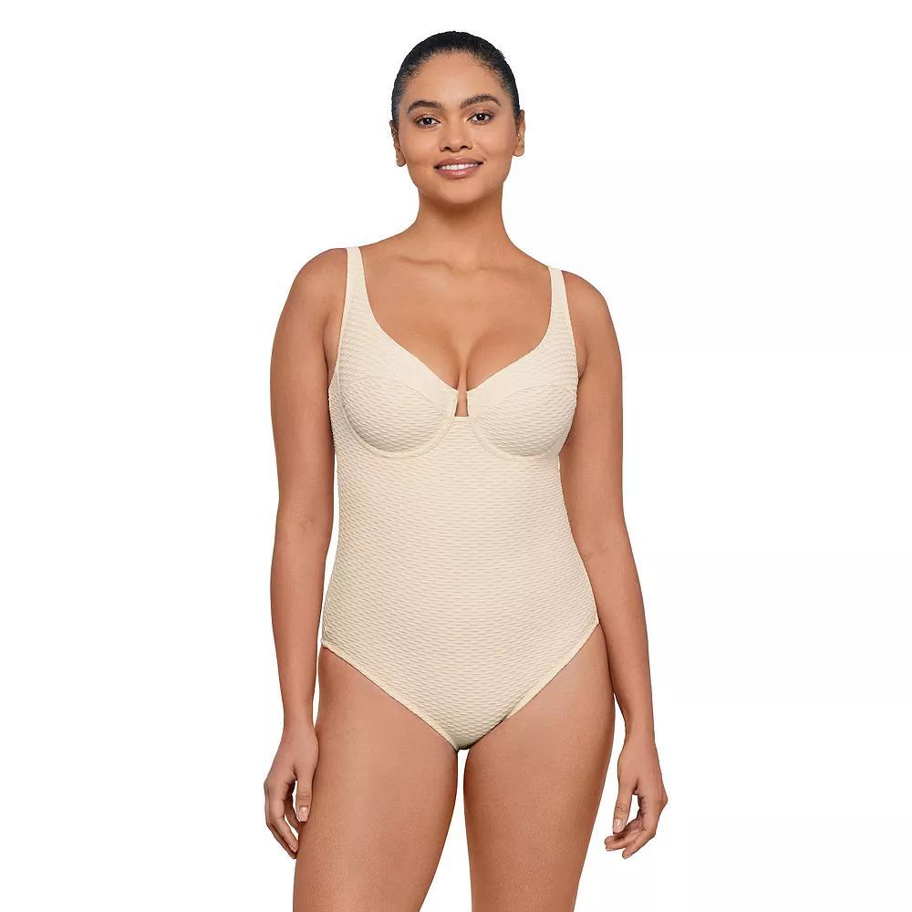 Women's S3 Swim The Underwire One-Piece Swimsuit, Size: Medium, White Product Image