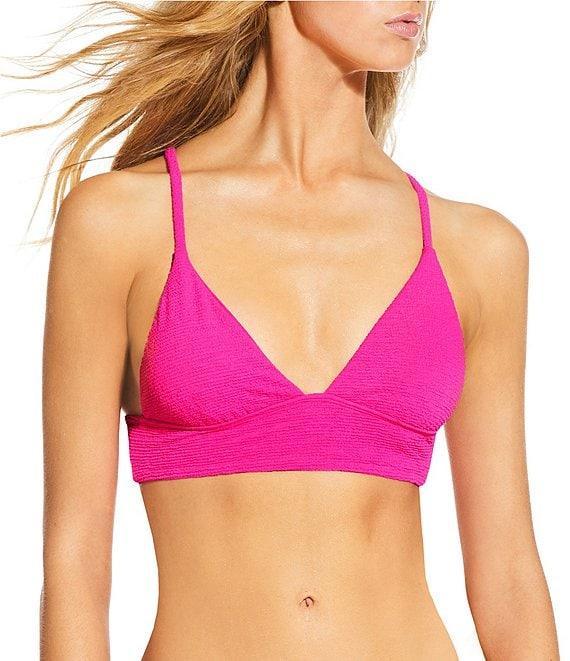 GB Solid Scrunchie Textured Tanga High Leg Hipster Swim Bottom Product Image