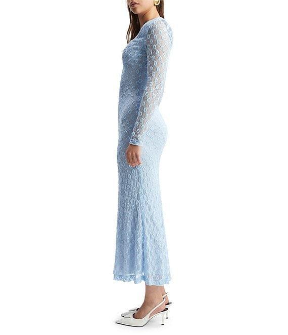 Bardot Adoni Lace Square Neckline Long Sleeve Midi Dress Product Image