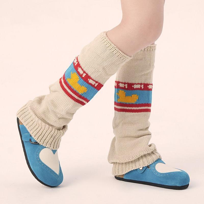 Print Knit Leg Warmer Product Image