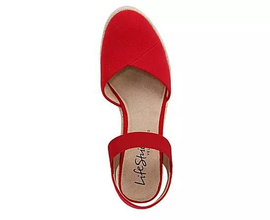 LifeStride Kimmie Women's Espadrille Wedges, Size: 8.5 Wide, Red Red Product Image
