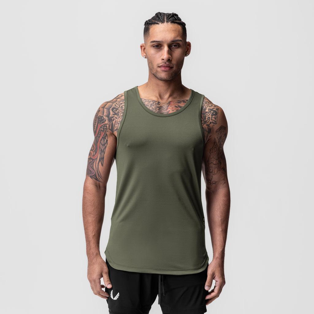 0830. AeroSilver® Tank Top - Olive Product Image