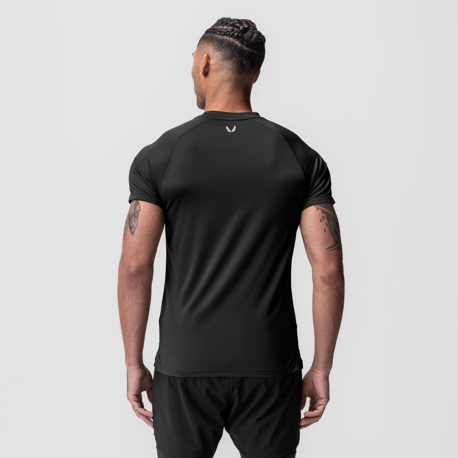 0918. AeroSilver® Fitted Tee - Black "RP" Product Image
