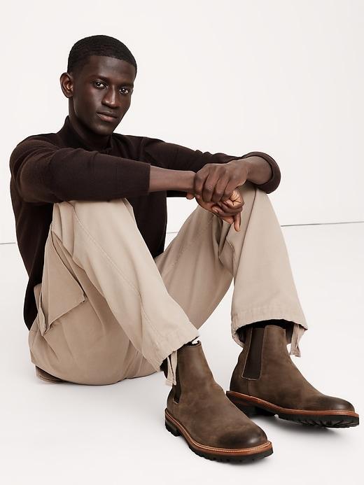 Burnished Italian Leather Chelsea Boot Product Image
