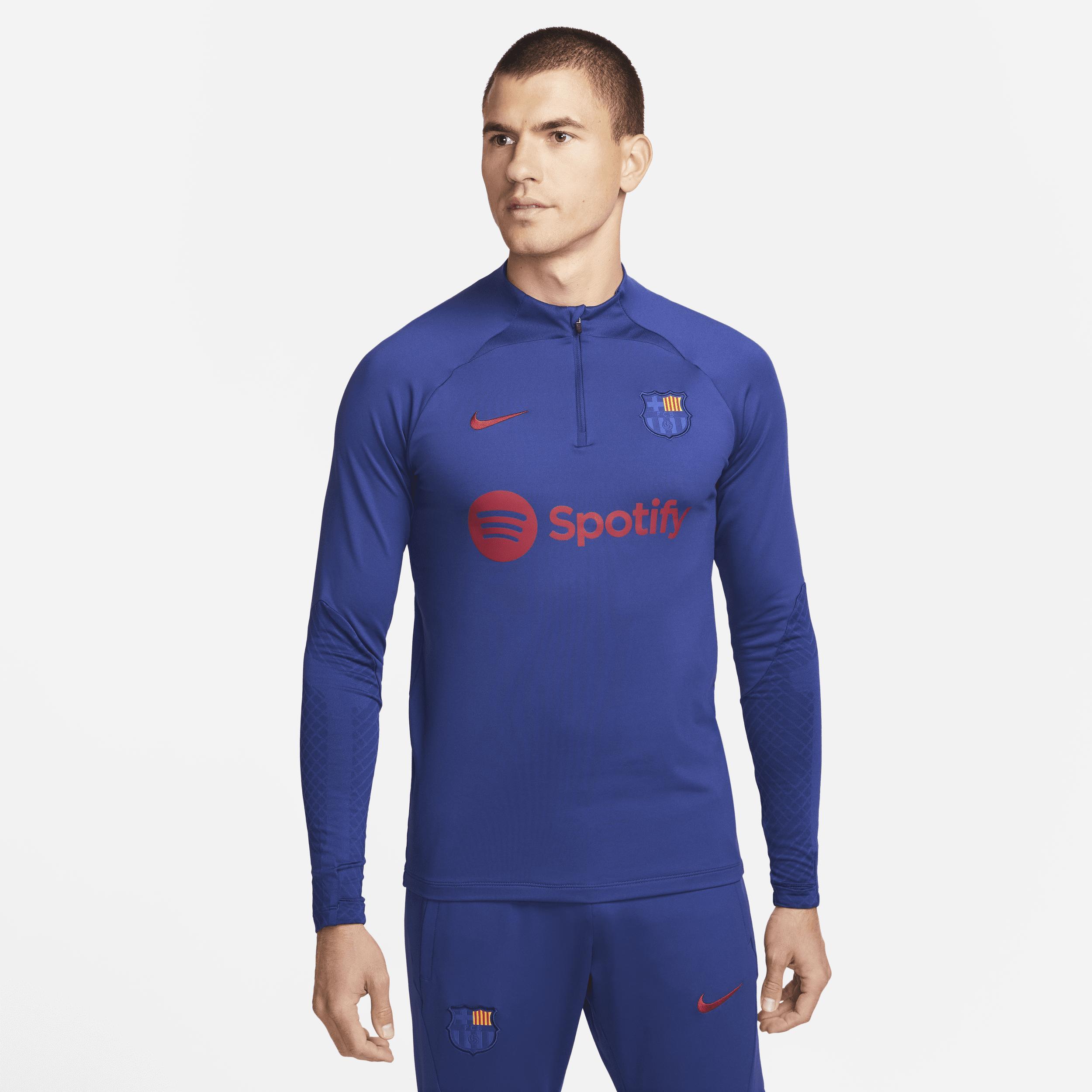 Mens Nike Blue Barcelona 2022/23 Strike Drill Performance Quarter-Zip Long Sleeve Top Product Image