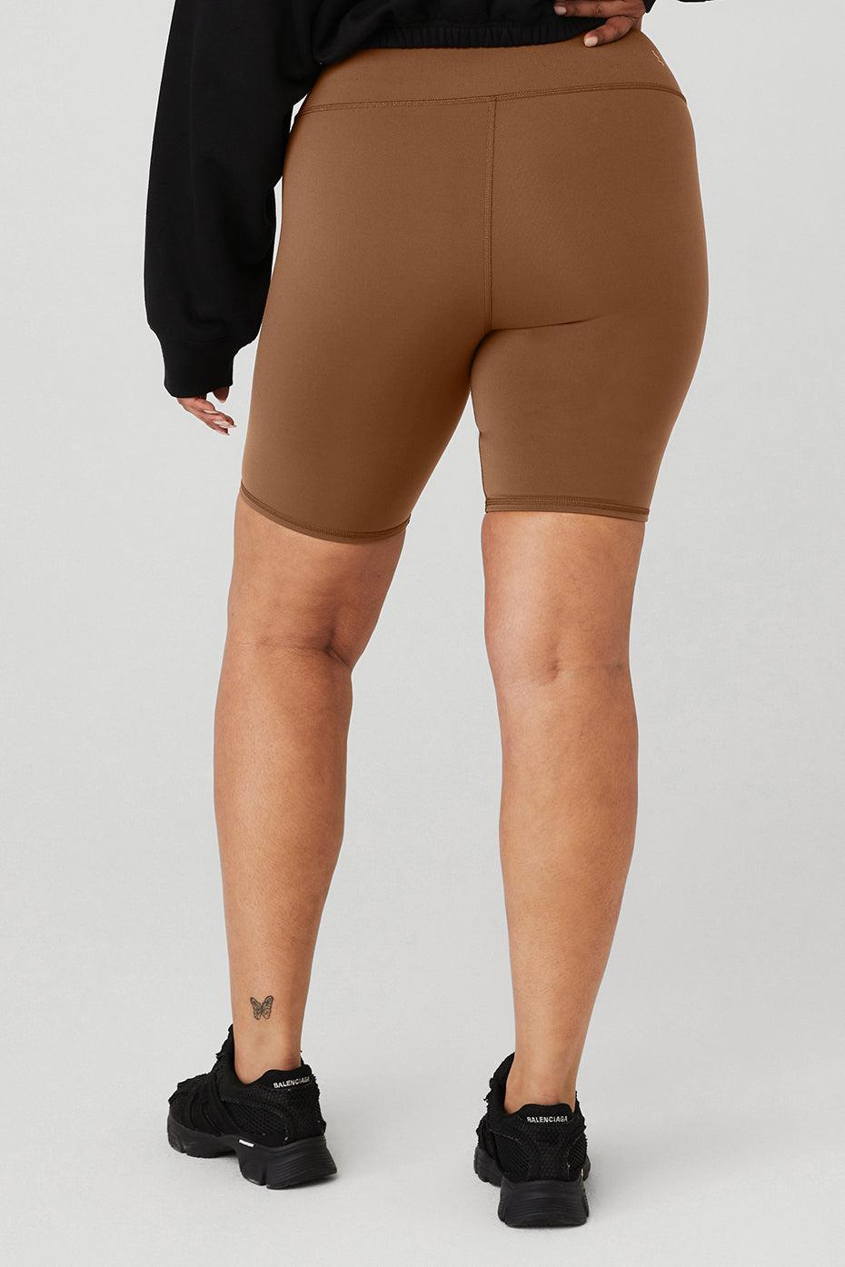 7" High-Waist Biker Short - Cinnamon Brown Product Image