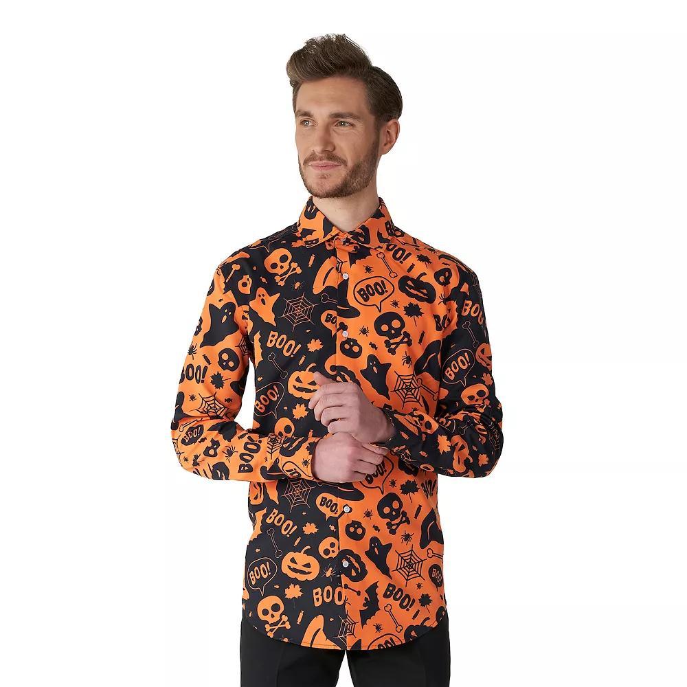 Men's Suitmeister Halloween Shirt, Size: Large, Halloween Icons Product Image