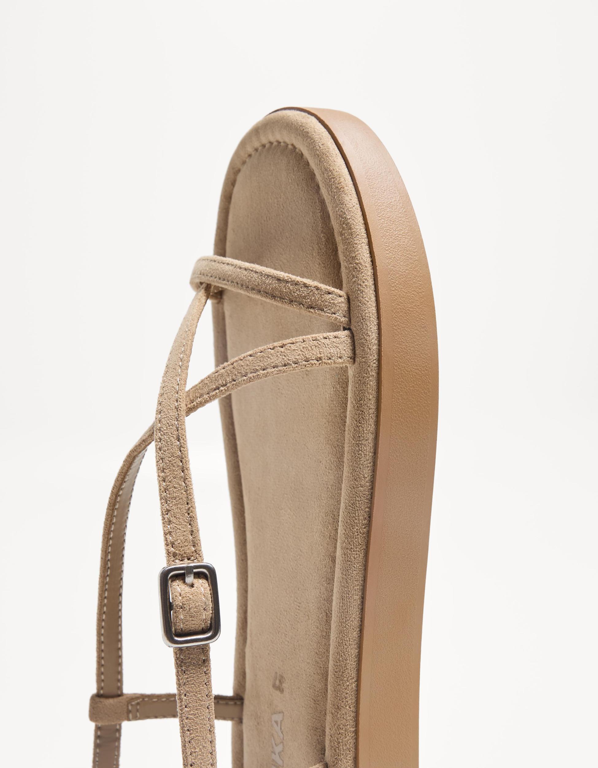 Flat sandals with straps Product Image
