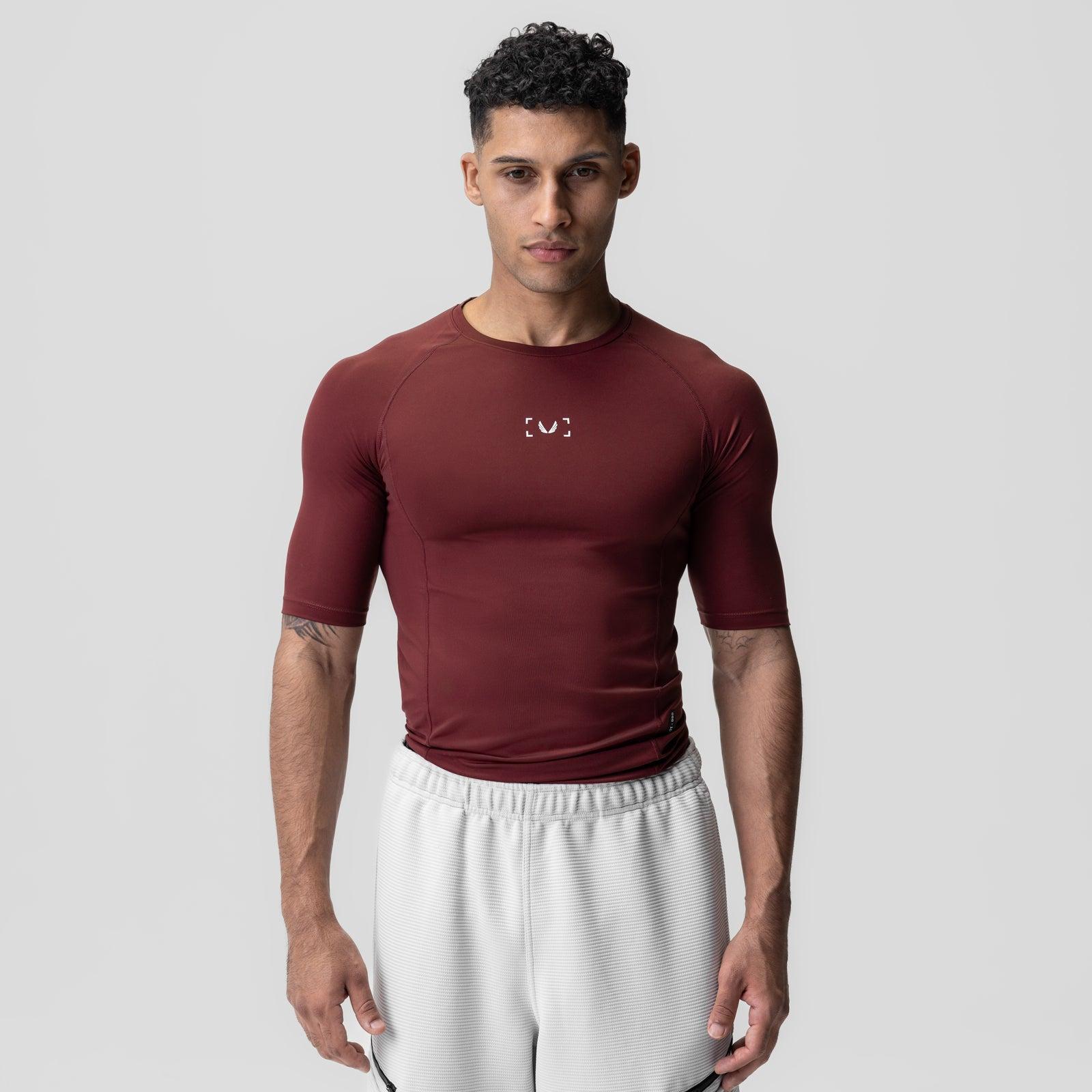 1027. WarpFlexx-Lite® Half-Sleeve Baselayer - Crimson Product Image