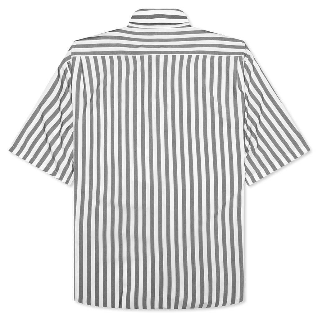 Stripe Button Up Shirt - Black/White Male Product Image