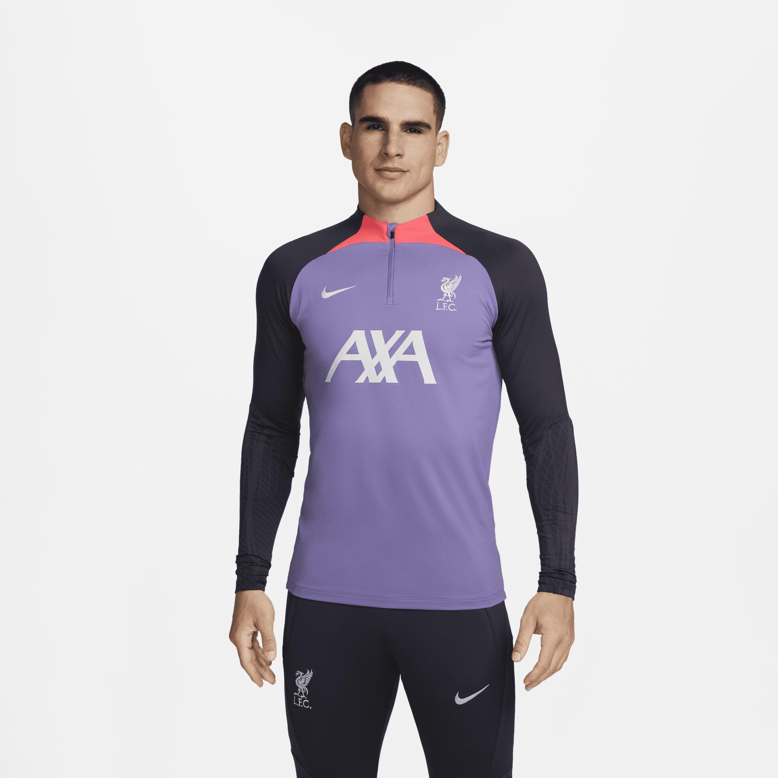 Men's Nike Purple Liverpool Strike Drill 2023/24 Performance Quarter-Zip Long Sleeve Top, Size: XL, Lvp Purple Product Image