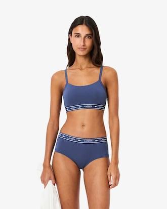 Stretch Cotton Logo Band Bralette Product Image