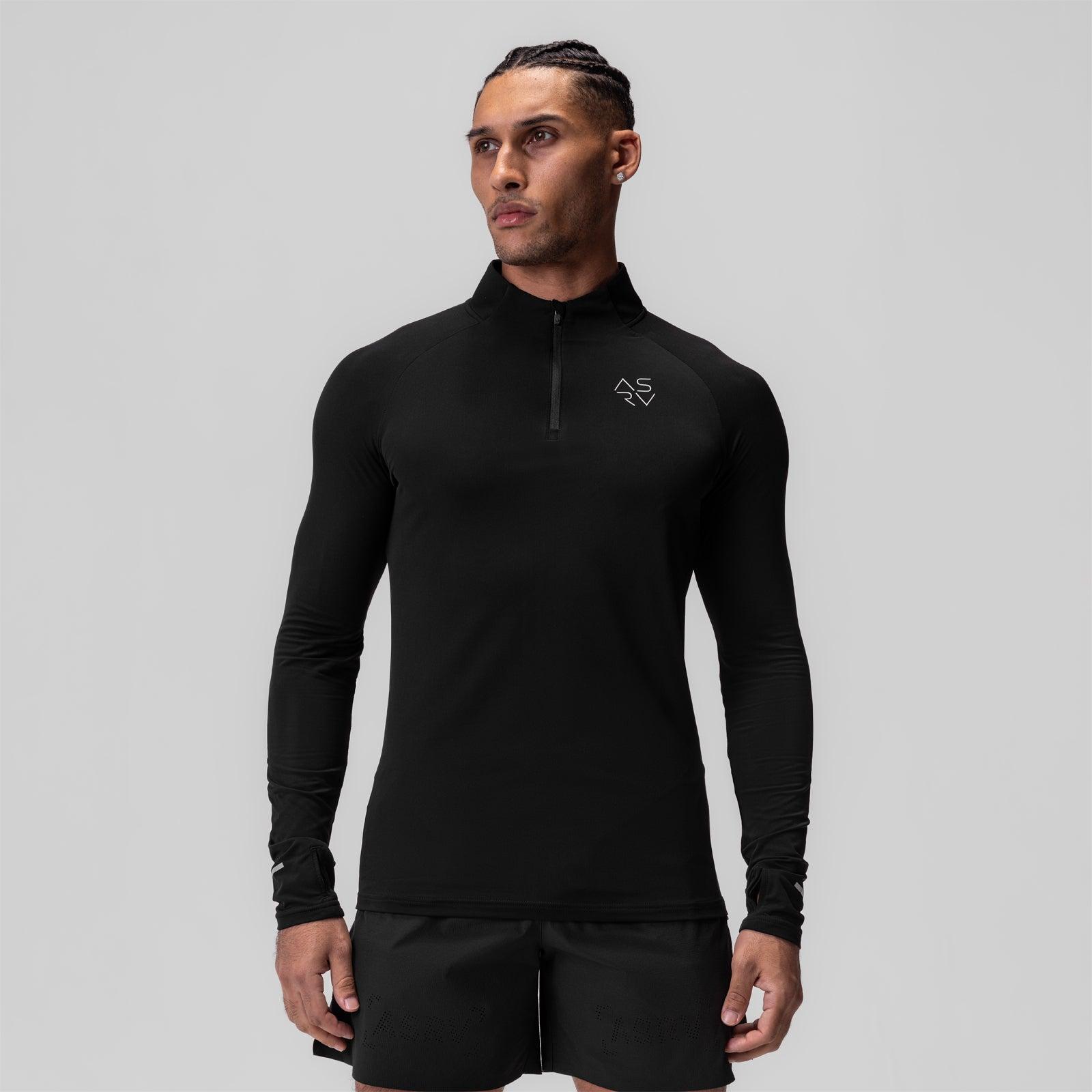 0906. Thermal Training Quarter Zip - Black "Cyber" Product Image