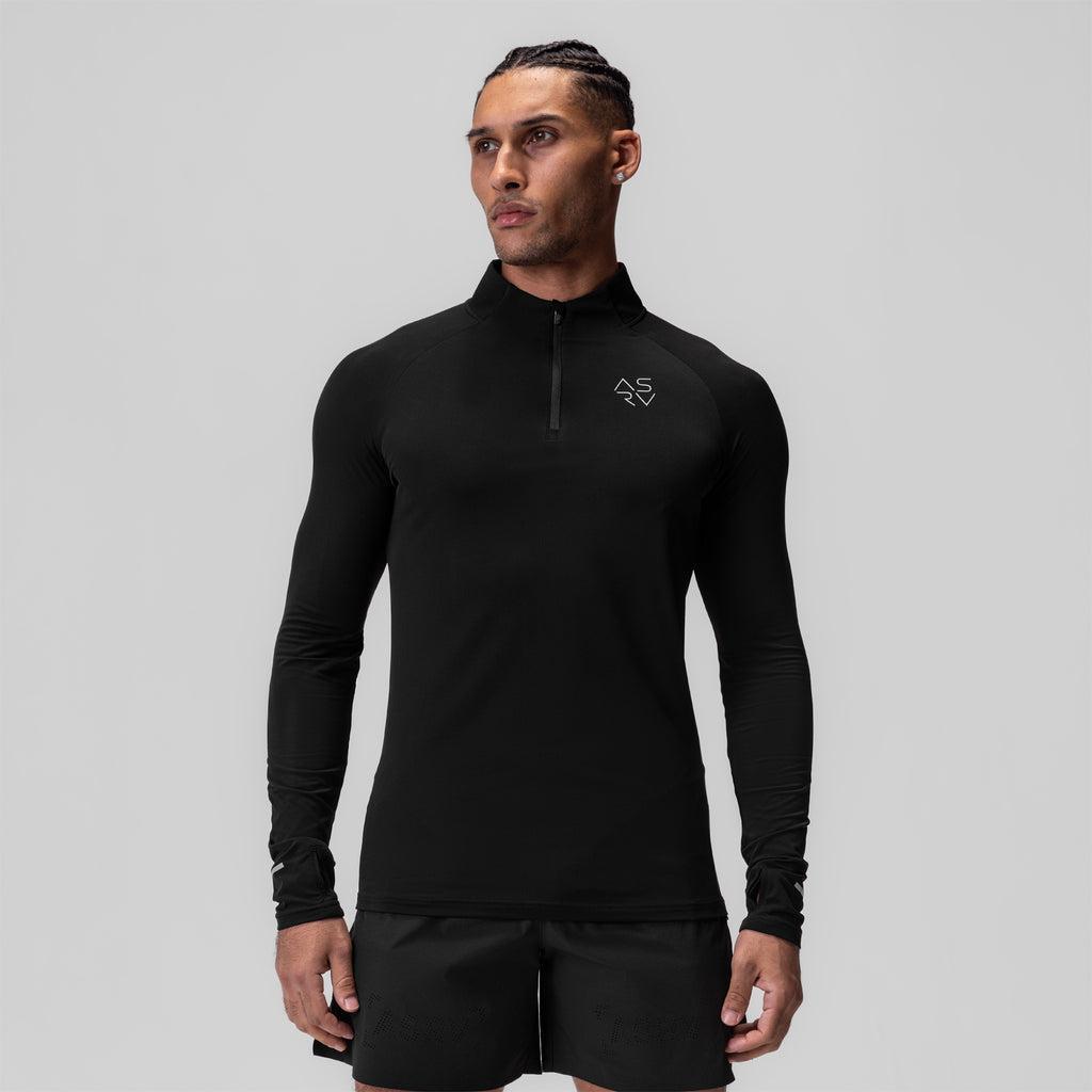 0906. Thermal Training Quarter Zip - Black "Cyber" Product Image