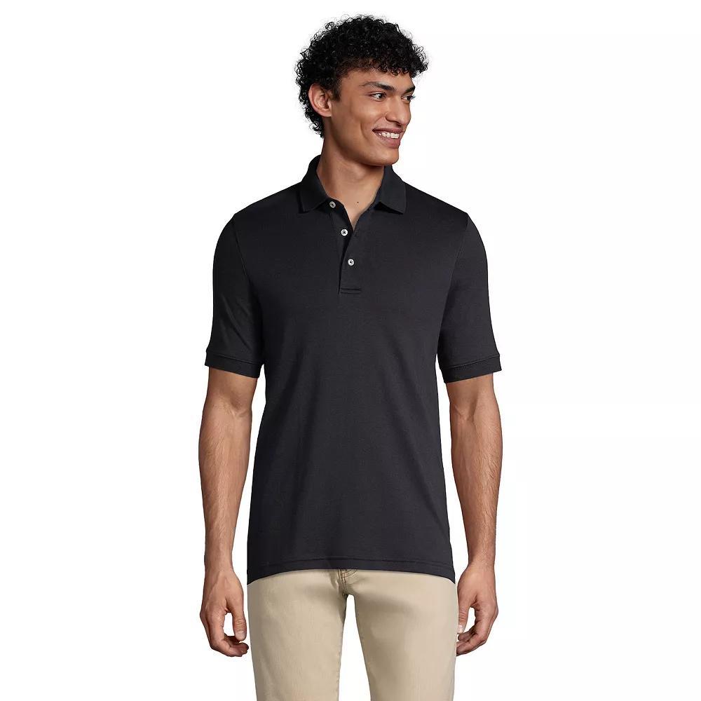 Big & Tall Lands' End Classic-Fit Supima Polo, Men's, Size: 4XB, Black Product Image