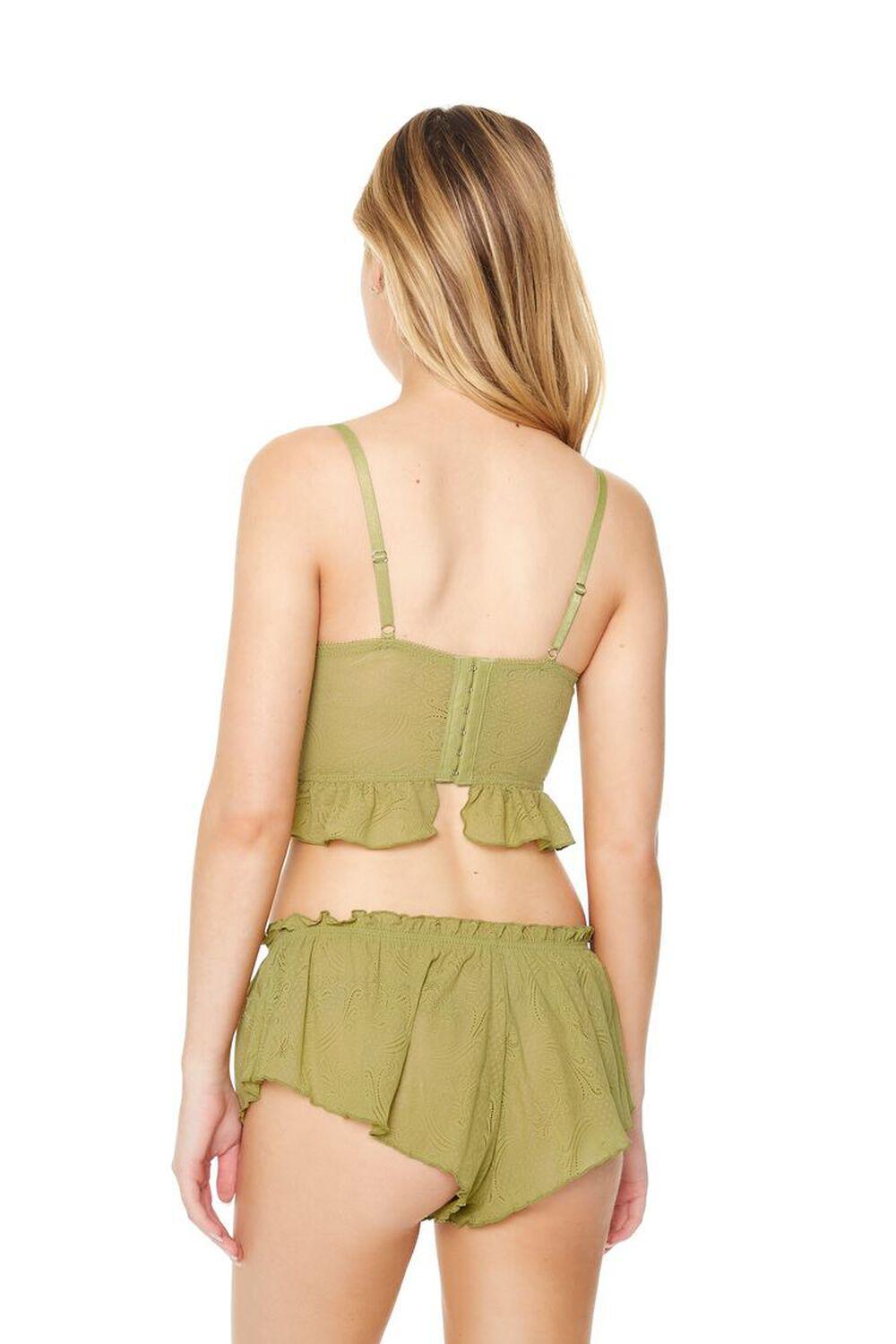 Mesh Ruffle Lace-Up Corset | Forever 21 Product Image