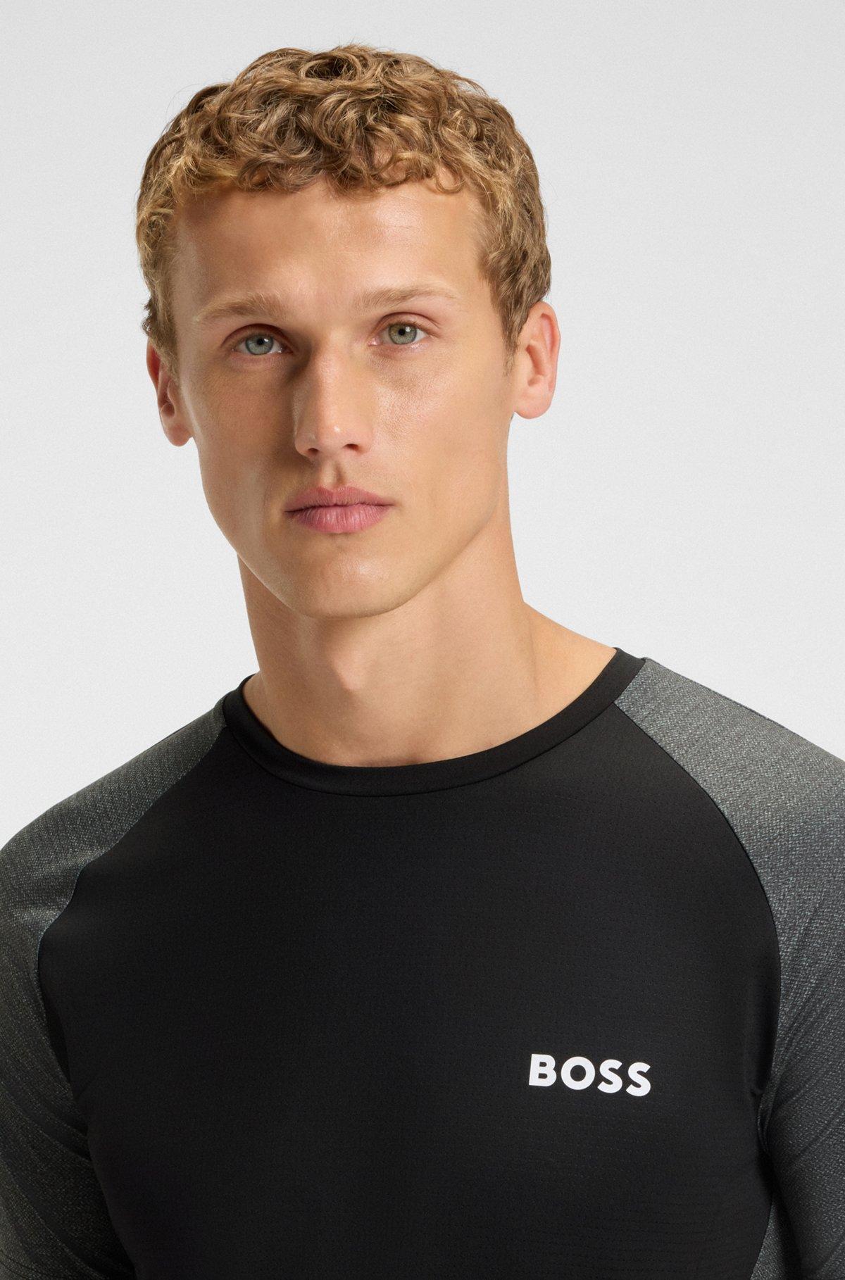 Cotton-silk T-shirt with double collar Product Image
