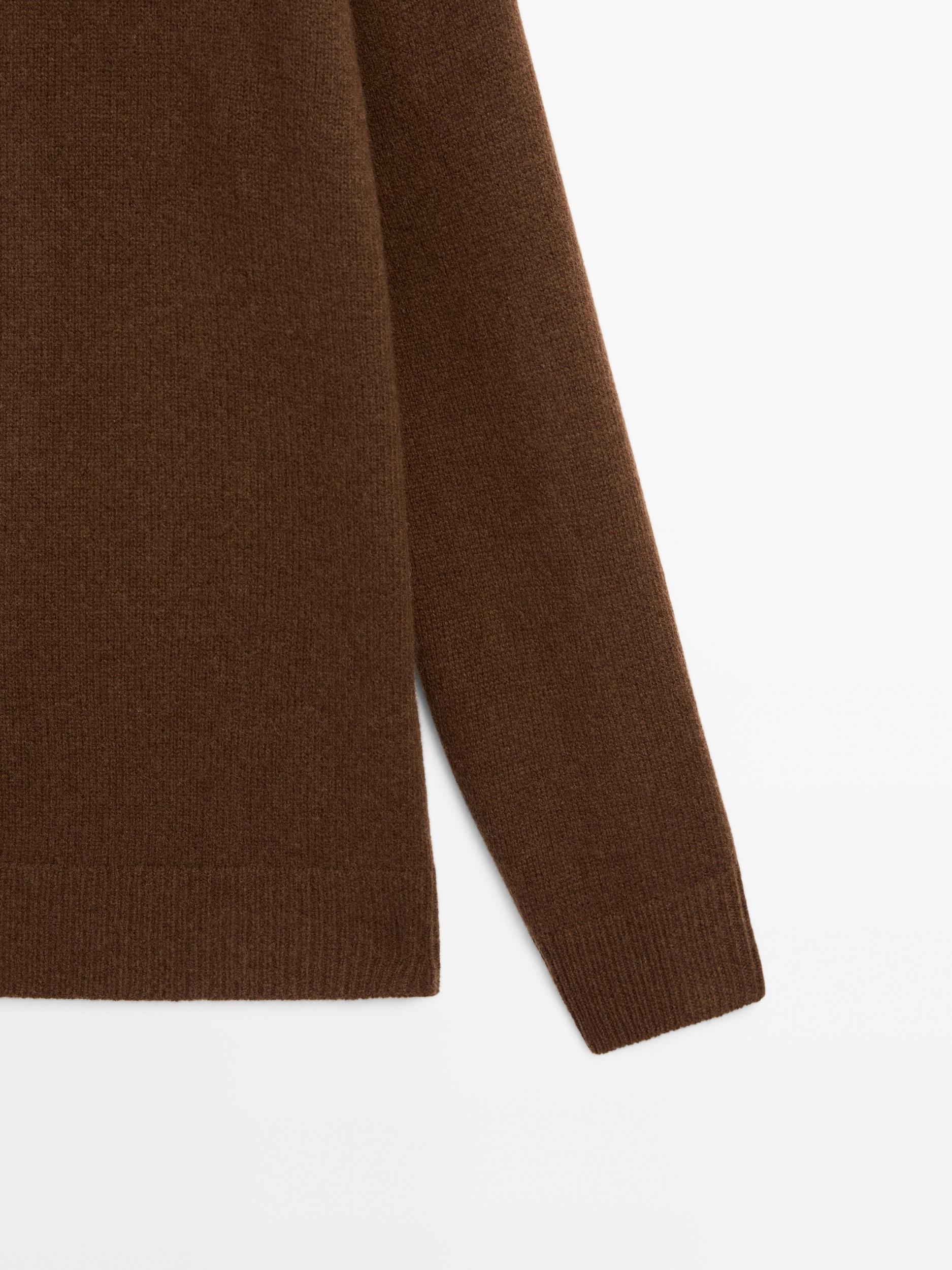 Wool blend knit turtleneck sweater Product Image
