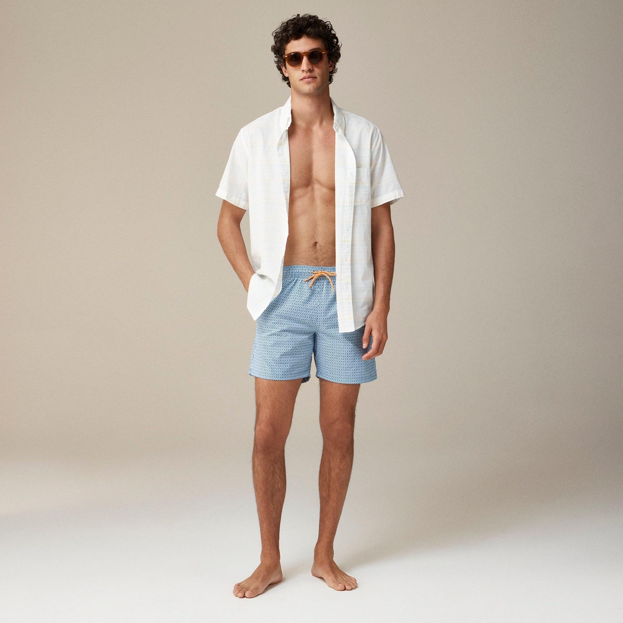 6" stretch swim trunk in print with ECONYL® nylon Product Image