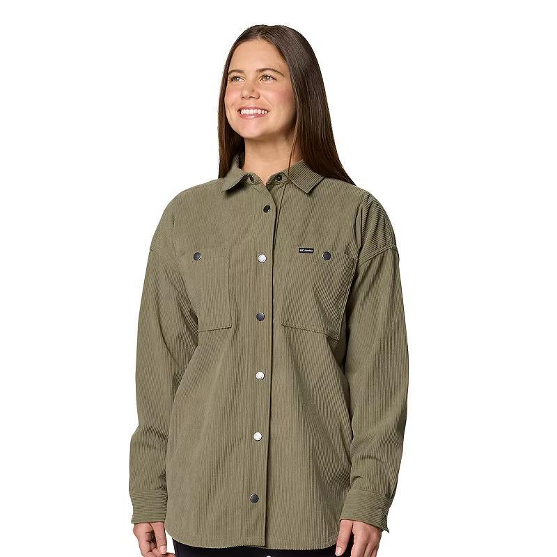 Women's Columbia Blue Point Creek™ Corduroy Shirt Jacket, Size: Small, Shark Product Image