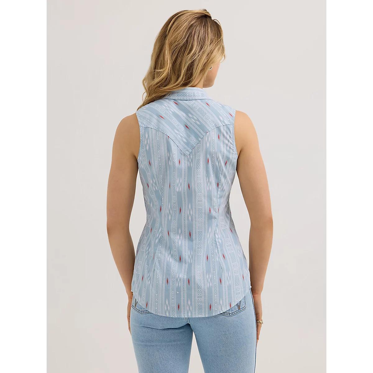 Women's Wrangler Retro® Stripe Slim Western Snap Tank | Women's TOPS | Wrangler® Product Image