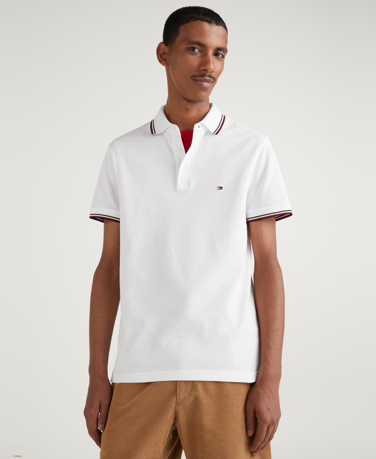 Tommy Hilfiger Mens Slim-Fit 1985 Red White & Blue Polo Shirt Product Image