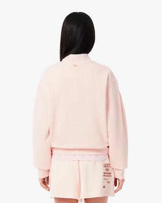Women's Oversized Pleated Print Sweatshirt Product Image