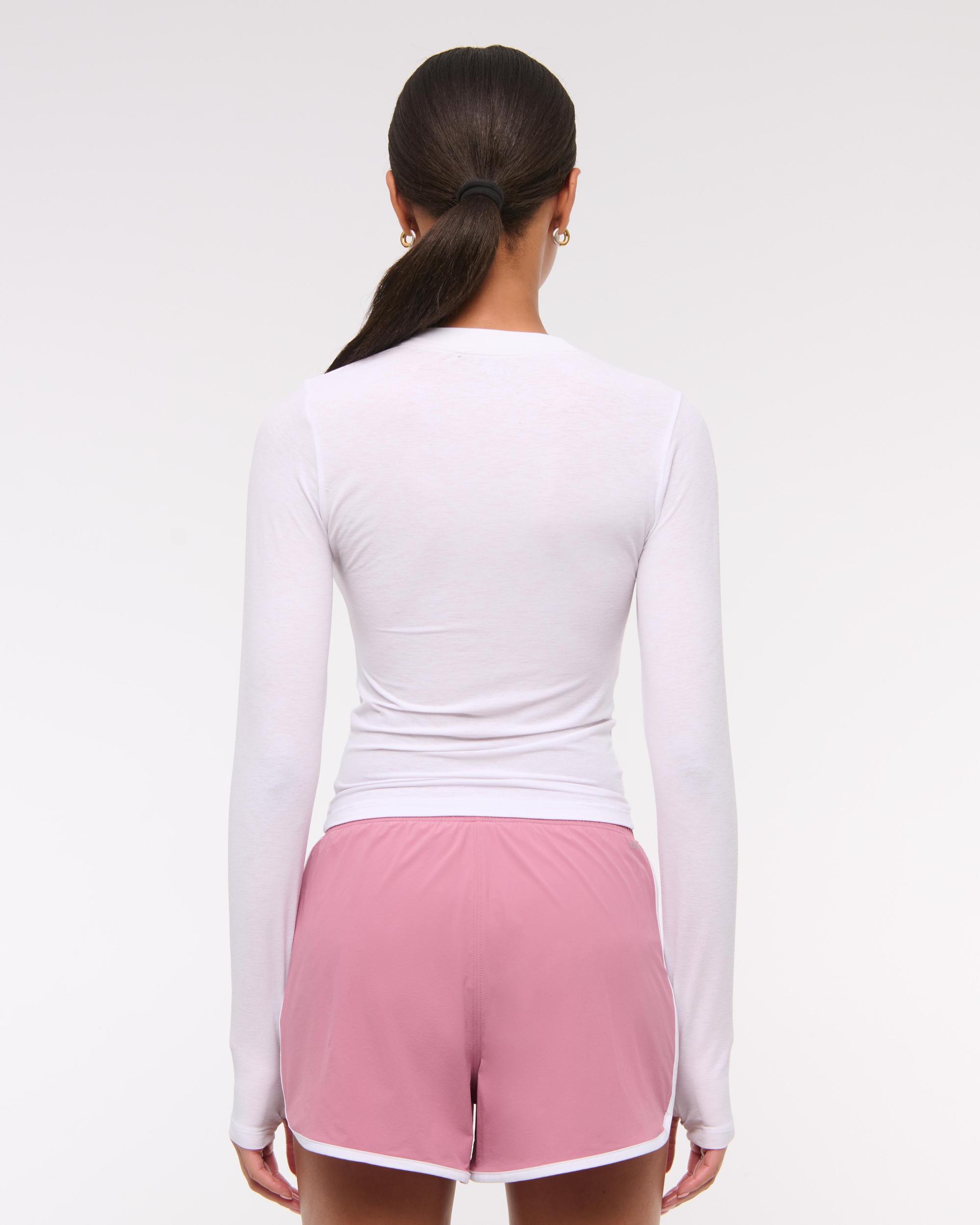 YPB Active Featherweight Long-Sleeve Ruched Tee Product Image
