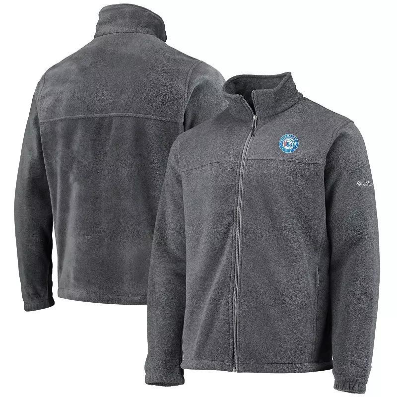 Mens Columbia Brooklyn Nets Heathered Charcoal Flanker Full-Zip Jacket Product Image