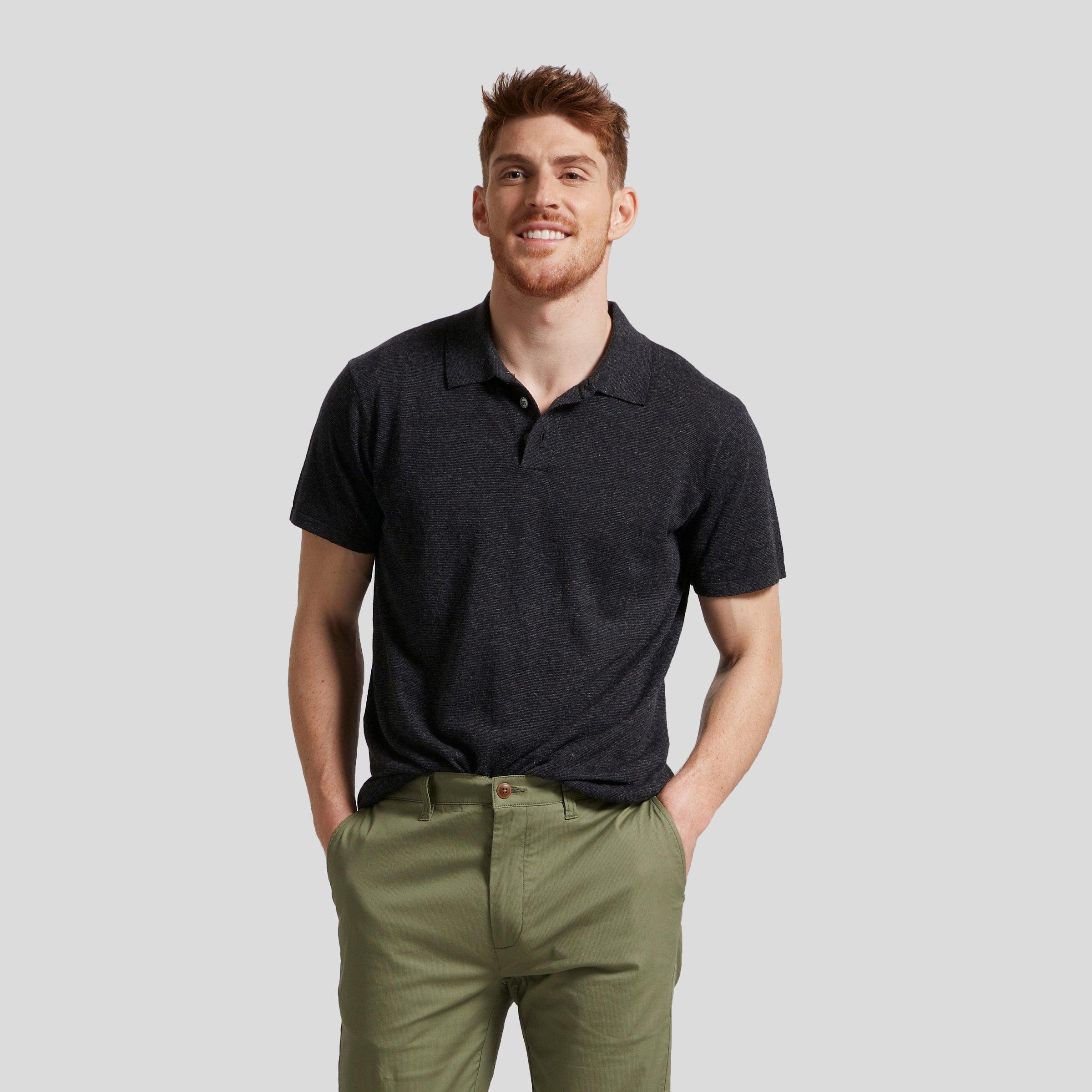 Featherweight Sweater Polo - Charcoal (Final Sale)* Product Image