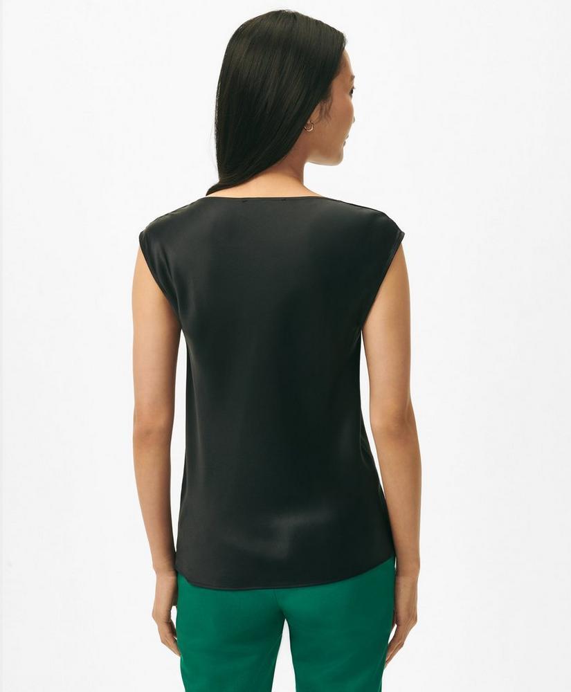 Cowl Neck Blouse in Washable Silk Charmeuse Product Image