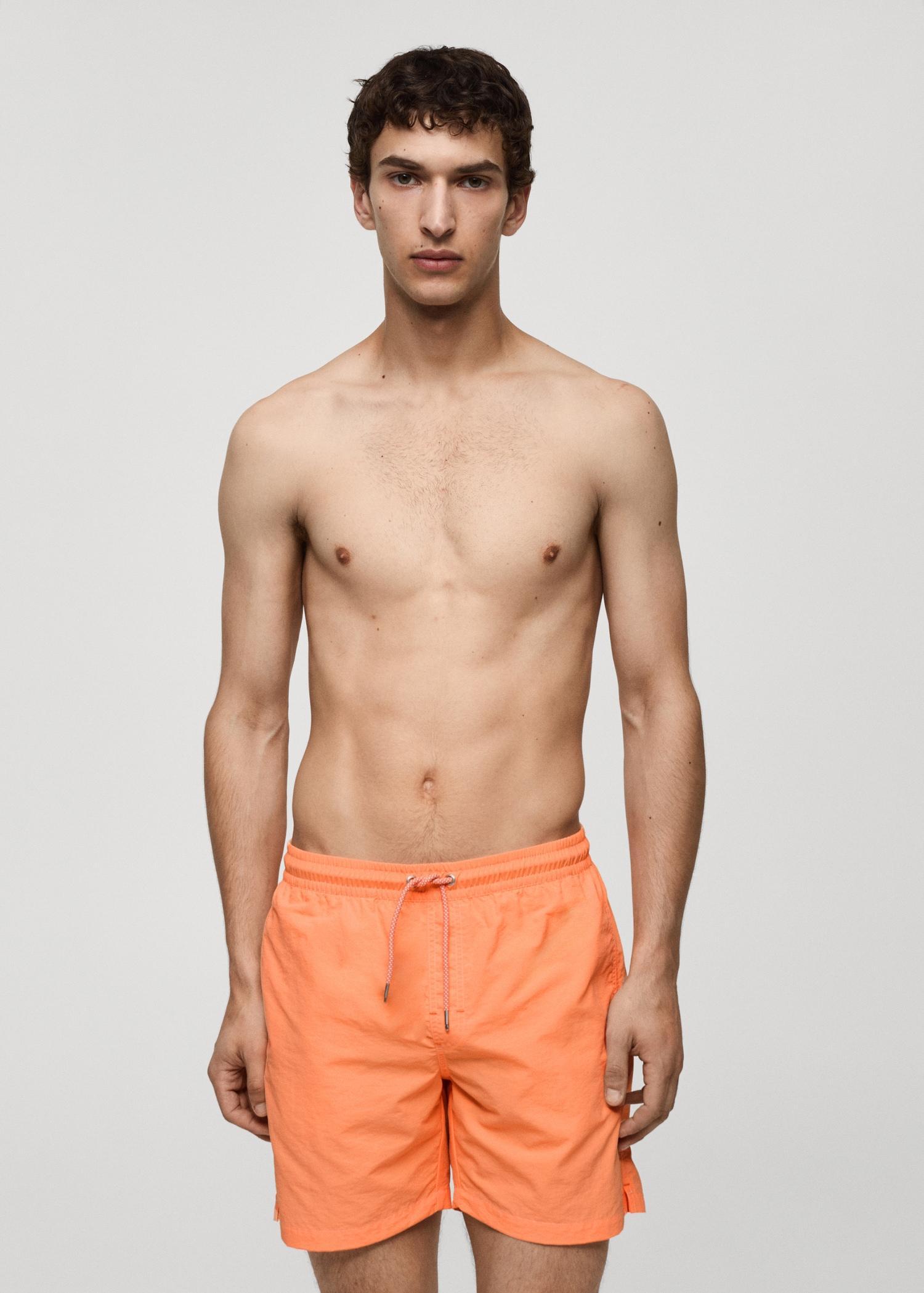 Plain lace swimsuit - Men | MANGO USA Product Image