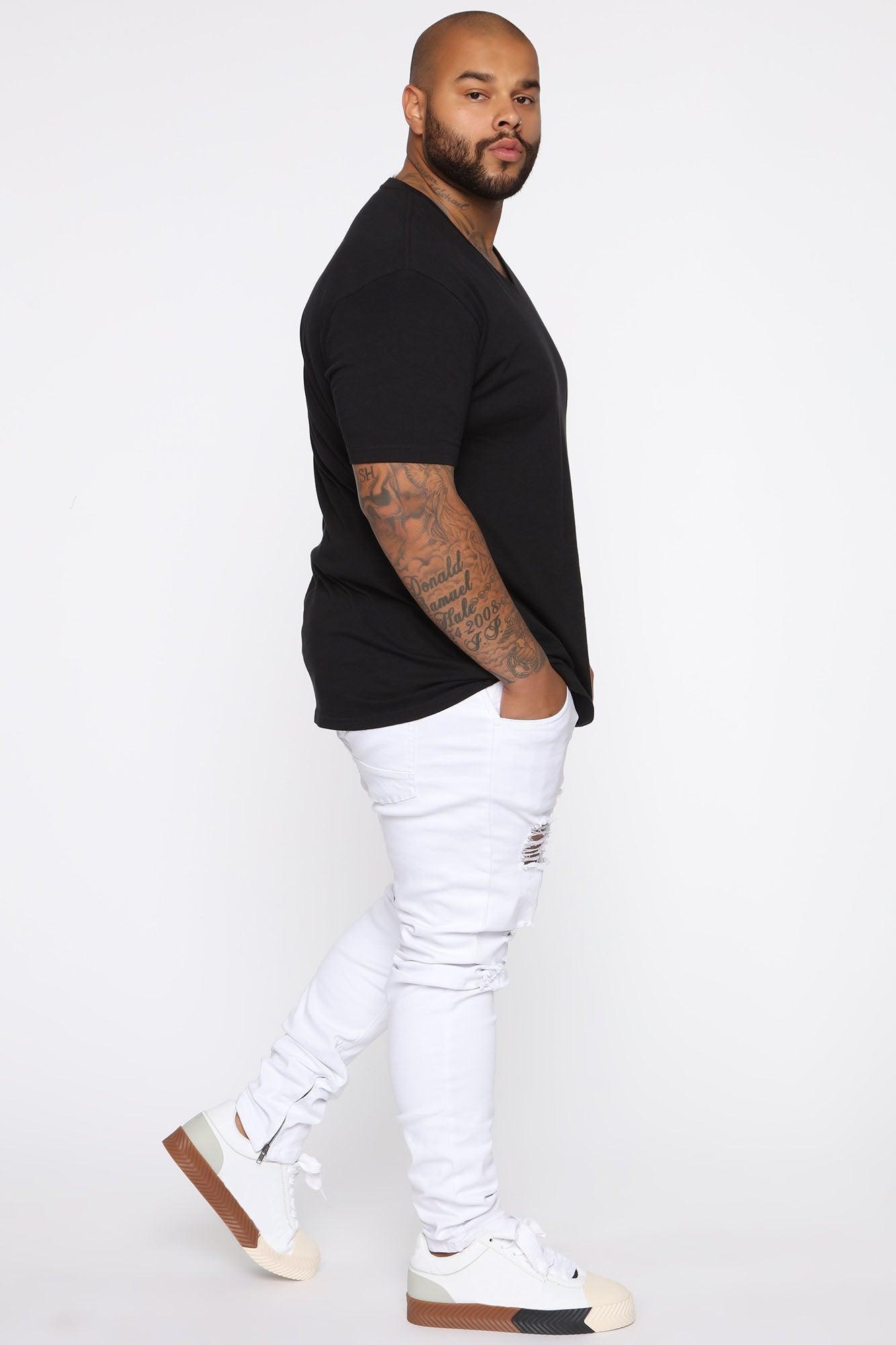 Essential V Neck Tee - Black Product Image