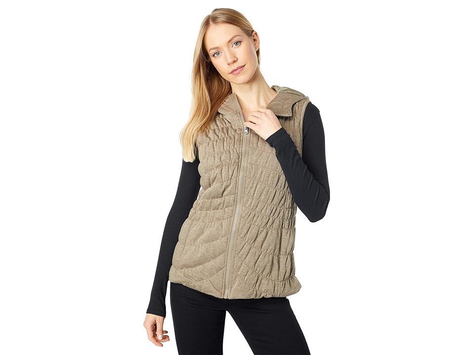Avec Les Filles Quilted Knit Membrane Hooded Vest Women's Clothing Product Image