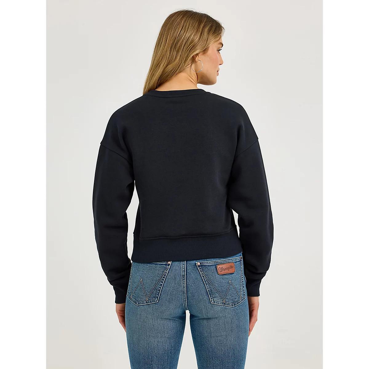 Women's Long Live Cowboys Crew Sweatshirt in Onyx Product Image