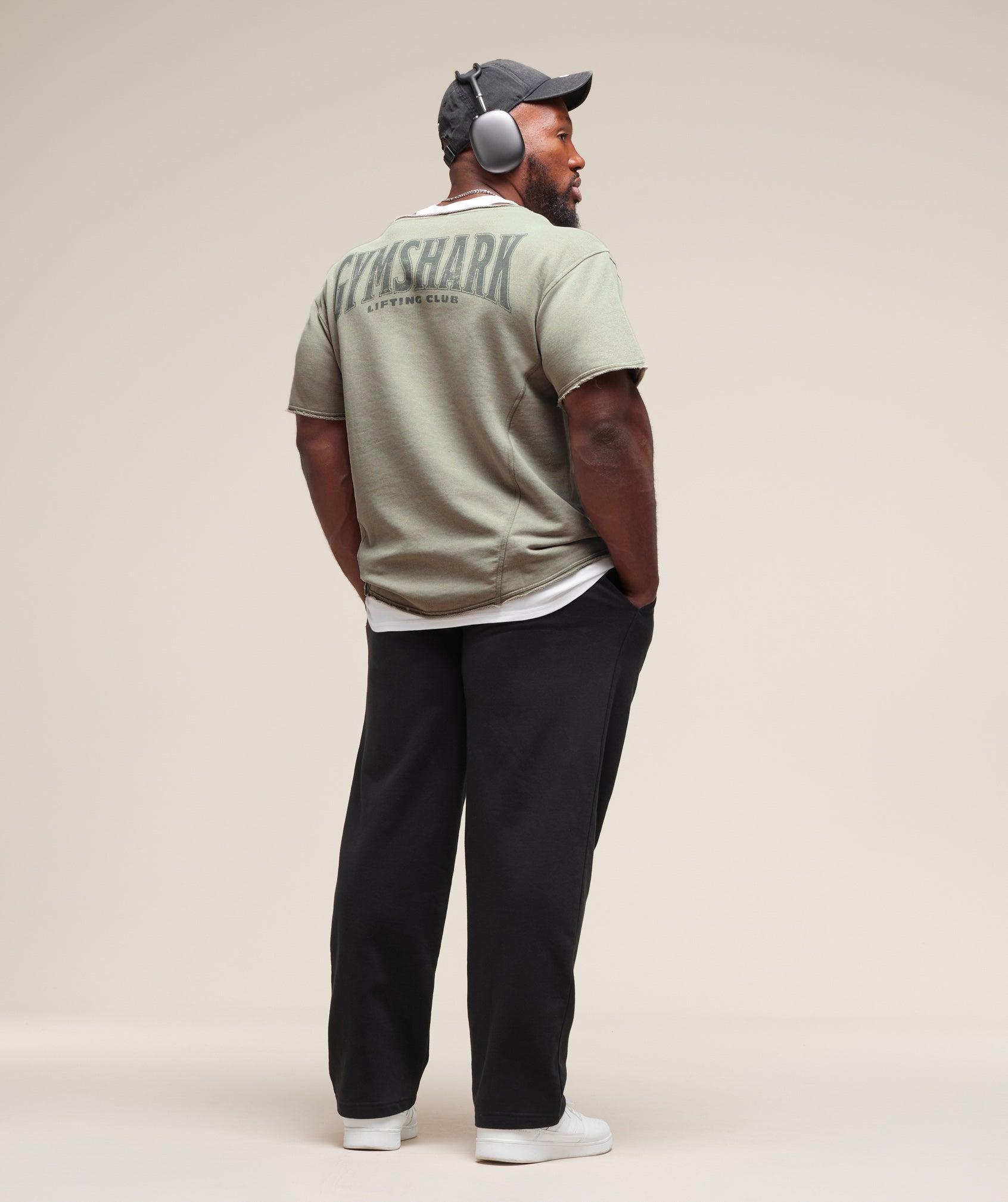 Gymshark Heritage Washed Rag Top - Stone Grey Male Product Image