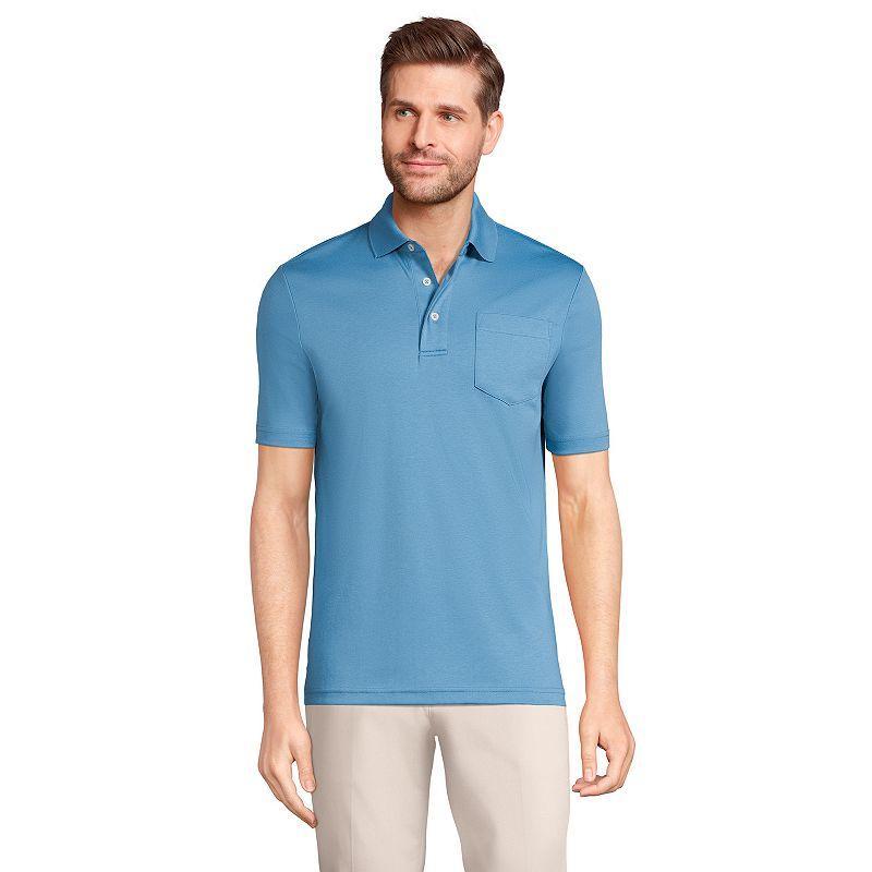 Big & Tall Lands' End Supima Polo, Men's, Size: 4XB, White Product Image