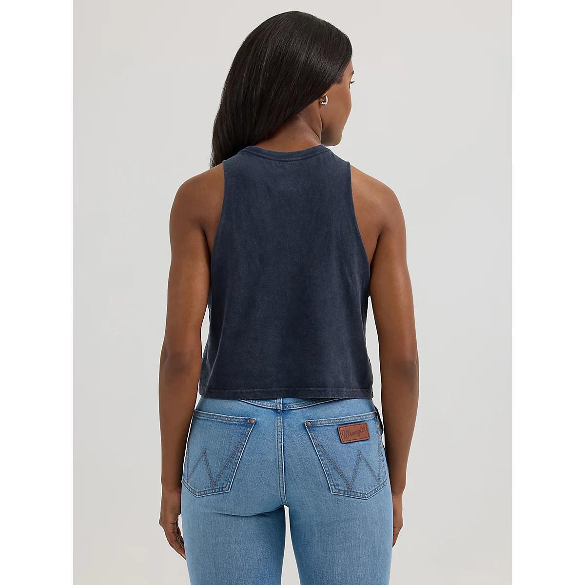Women's Wrangler Festival Crop Graphic Tank in Antique White Product Image
