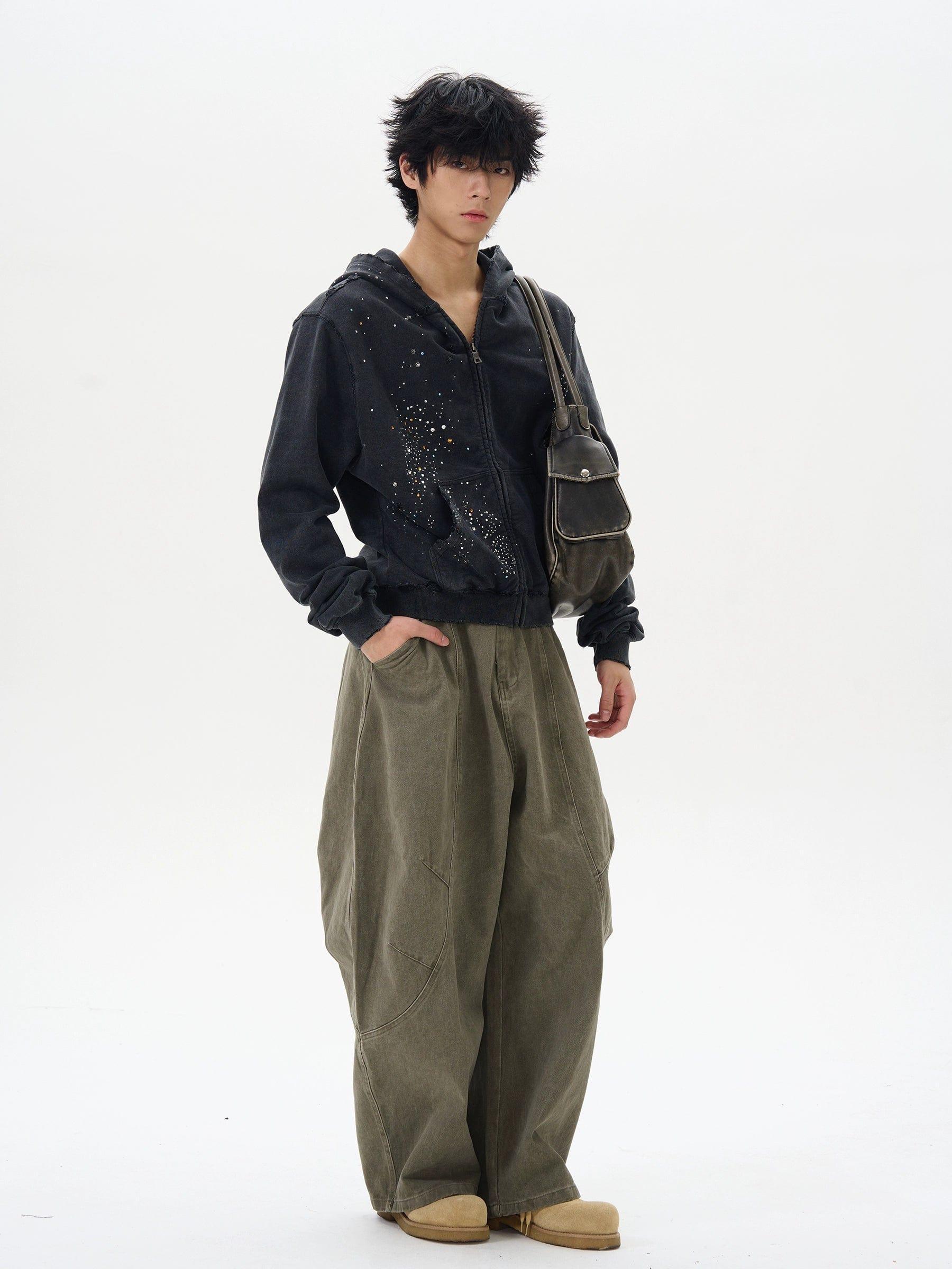 RT No. 12255 RECONSTRUCTED SCIMITAR BAGGY STRAIGHT PANTS Product Image