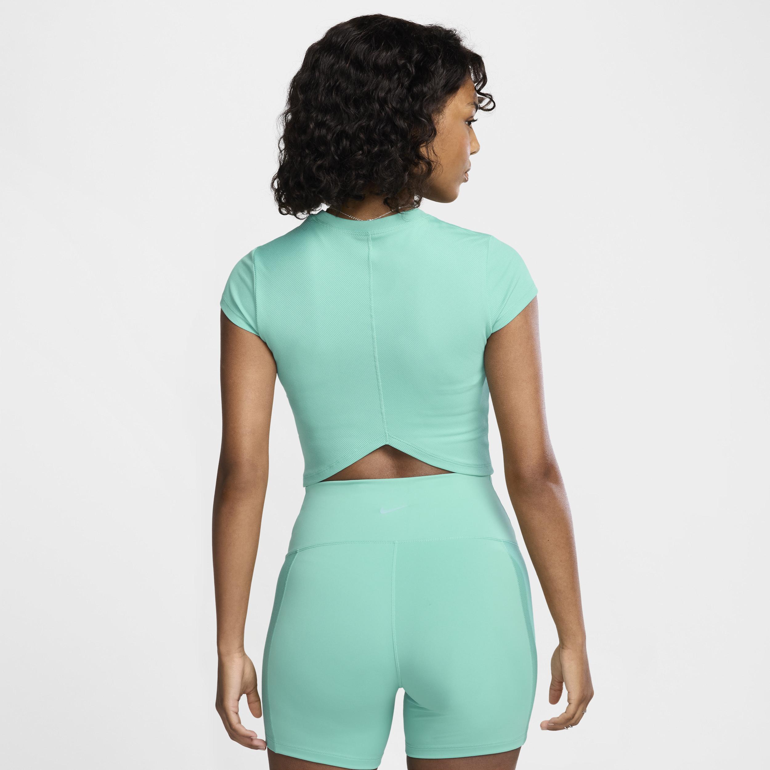 Nike One Fitted Rib Women's Dri-FIT Short-Sleeve Cropped Top Product Image