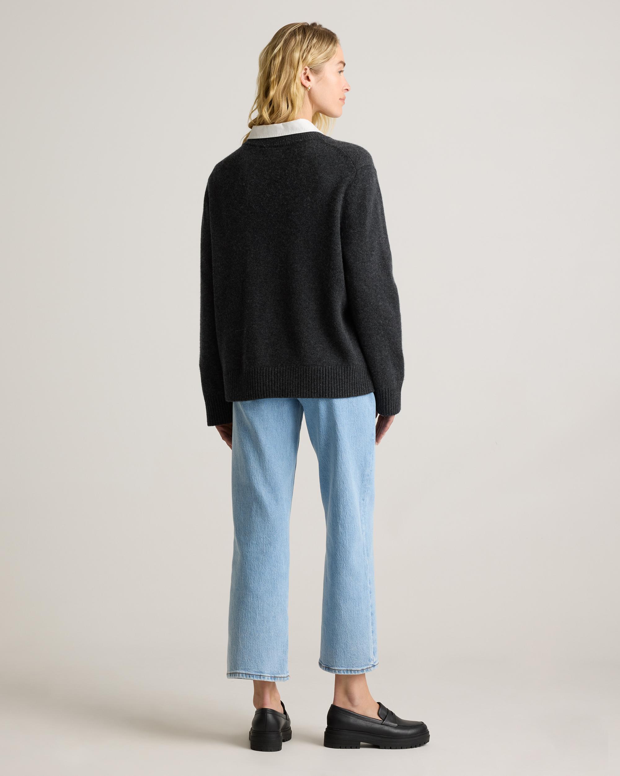 Quince | Women's Mongolian Cashmere OverSized Crewneck Sweater Product Image