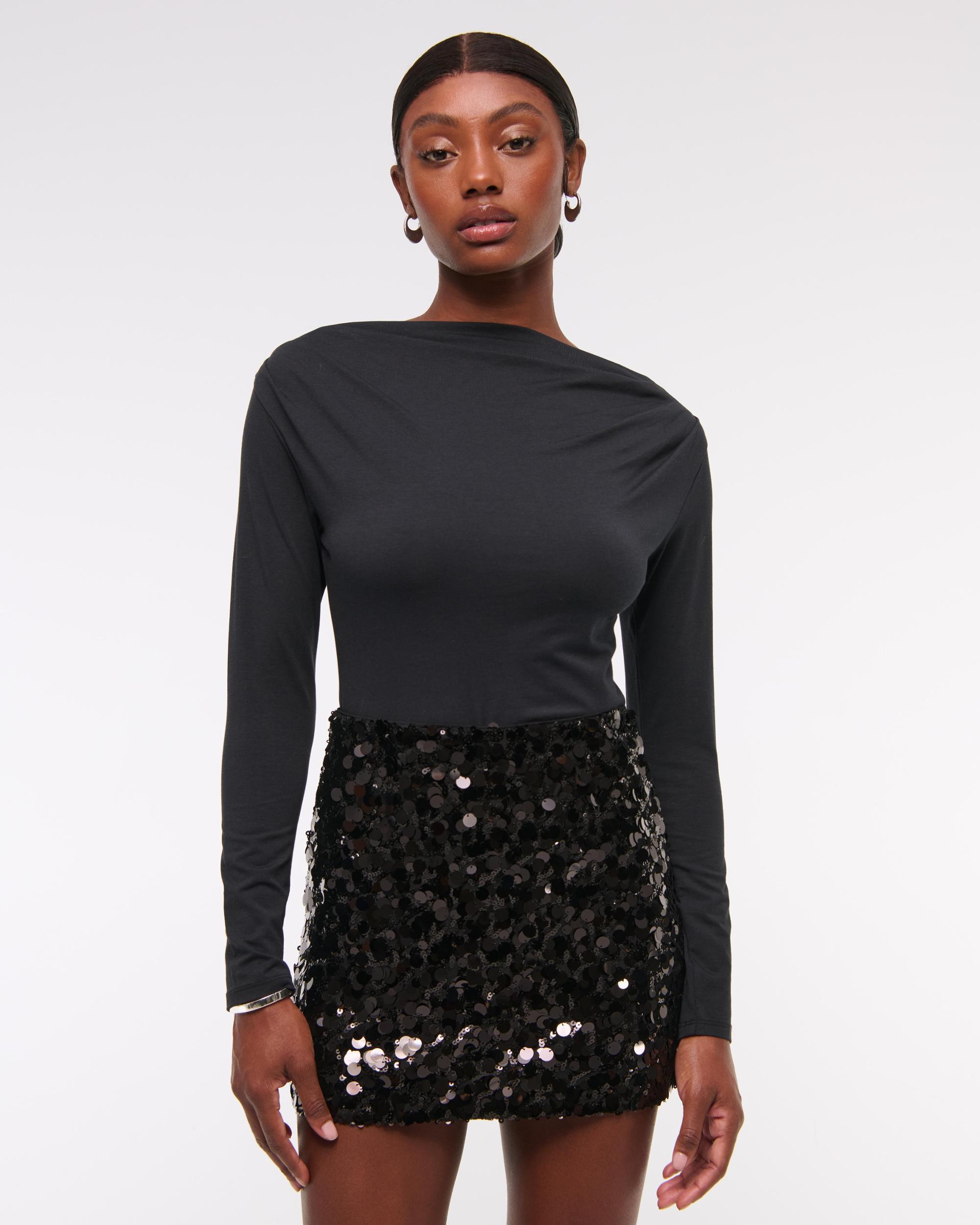The A&F Scarlett Vegan Leather Mini Skort Product Image