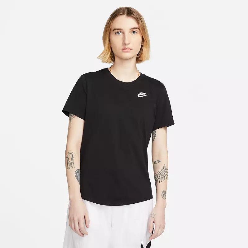 Women's Nike Sportswear Club Essentials Tee, Size: XS, Black Product Image