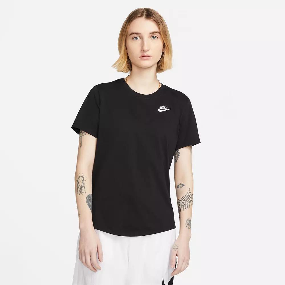 Women's Nike Sportswear Club Essentials Tee, Size: XS, Black Product Image