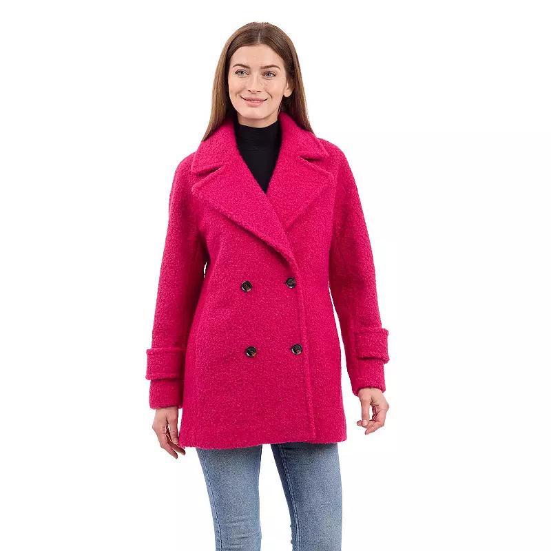 Women's BCBGeneration Double-Breasted Faux Wool Coat, Size: Medium, Oatmeal Product Image