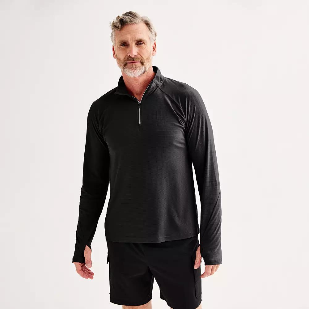 Mens Tek Gear Long Sleeve Quarter Zip Pullover Product Image