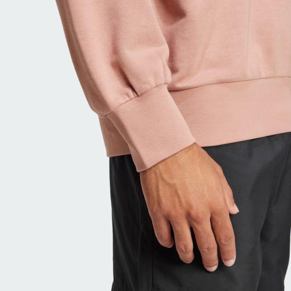 adidas Essentials Loose Fit 3 Bar Logo Sweatshirt Black L Mens Product Image