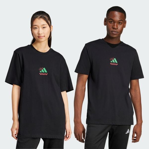 Men's adidas Lounge Pizza Graphic Sportswear Tee, Size: XL, Off White Product Image