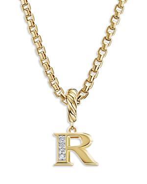 David Yurman 18K Gold Amulets Diamond Pave Initial Pendant Product Image